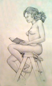 woman on ladder